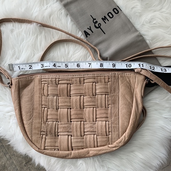 NWT Day & Mood Kali Leather Woven Crossbody Bag - Picture 2 of 16